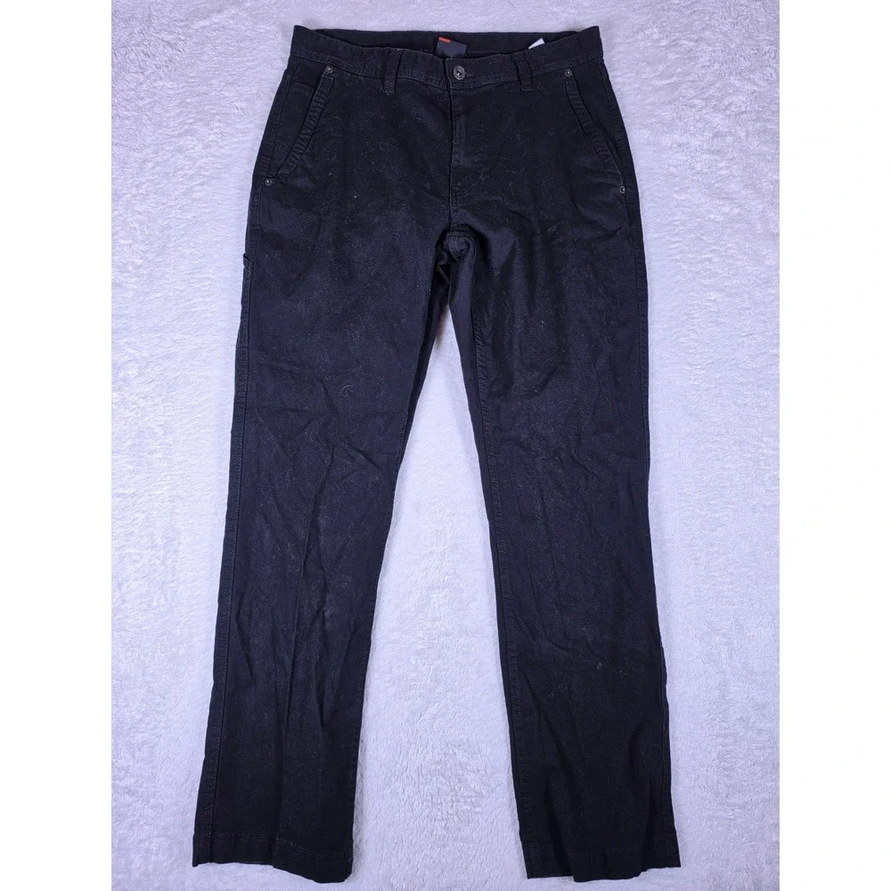 NEW Eddie Bauer Canvas Utility Pant Men 32/32 Black Stretch 1751319 Workwear